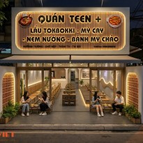 Thiết kế quán ăn vặt 90m2 tại Thanh Trì của chủ đầu tư Võ Thị Kim Tuyến